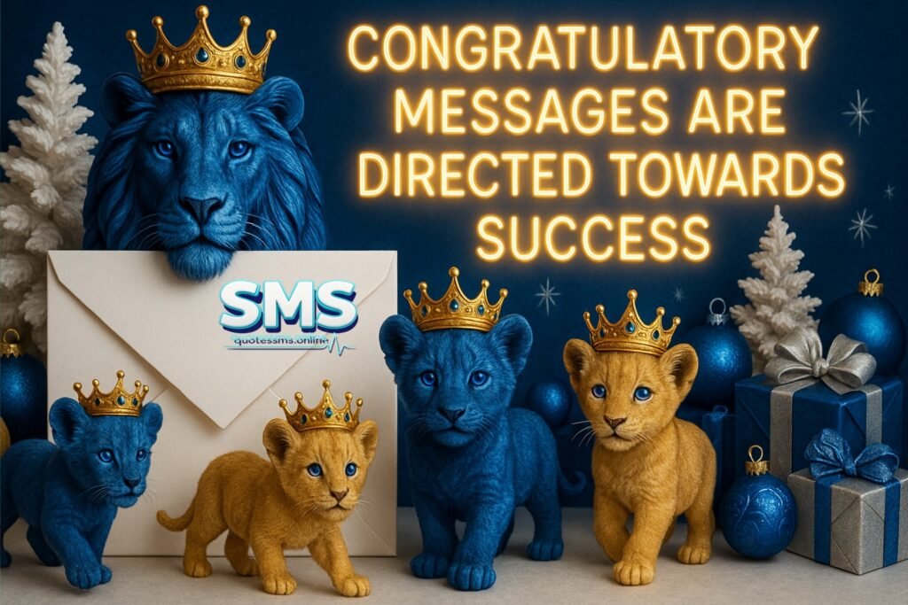 Congratulatory messages are directed towards success
