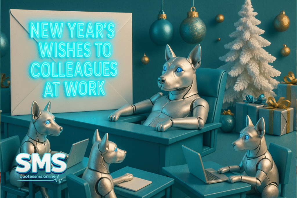 New Year’s wishes to colleagues at work